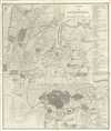1854 Pharoah Map or Plan of the City of Secunderabad, Telangana, India