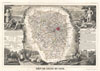 1852 Levasseur Map of Seine-et-Oise (Paris)