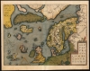 1570 / 1641 Ortelius Map of the North Atlantic / Arctic: Scandinavia, Britain, Greenland