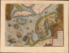 1570 / 1579 Ortelius Map of the North Atlantic / Arctic: Scandinavia, Britain, Greenland