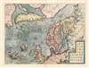 1574 Ortelius Map of the North Atlantic / Arctic: Scandinavia, Britain, Greenland