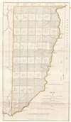 1796 Hutchins Map of Eastern Ohio: Seven Ranges of Townships