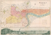 1926 Sugie Fusazo First Edition Map of Shanghai w/ Bund Panorama