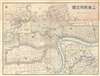 1937 Osaka Asahi Shimbun 'Battle of Shanghai' Map of Shanghai, China