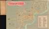 1955 People's Art Publishing Art Deco Map of Shanghai, China