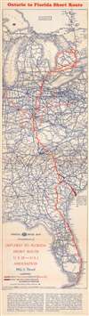 1930 American Automobile Association Road Map of the Central United States