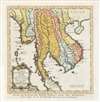 1755 Bellin / Schley map of Siam, Vietnam and the Malay Peninsula