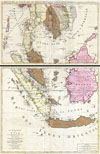 1710 Ottens Map of Southeast Asia: Singapore, Thailand (Siam), Malaysia, Sumatra, Borneo