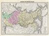 1878 Migeon Map of Russia in Asia