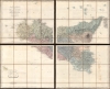 1826 Officio Topografico di Napoli Wall Map of Sicily, Italy