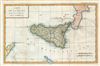 1770 Delisle de Sales Map of Sicily