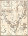 1856 Kiepert Map of the Sinai Peninsula, Egypt