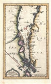 1727 Van der Aa Map of Singapore, Malacca, and Malaya