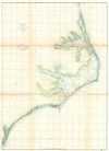 1857 U. S. Coast Survey Chart or Map of the Carolina and Virginia Coast