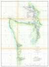 1860 U.S. Coast Survey Map or Chart of the Washington Coast, Puget Sound and Vancouver
