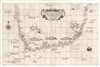 1647 Dudley Chart or Nautical Map of South Africa