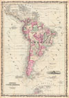1862 Johnson Map of South America