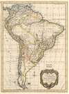 1780 Bellin Map of South America