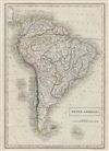 1840 Black Map of South America