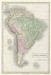 1851 Black Map of South America