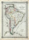 1852 Bocage Map of South America