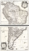 1730 Covens and Mortier Map of South America