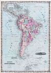 1861 Johnson Map of South America