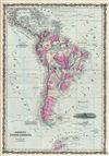 1863 Johnson Map of South America