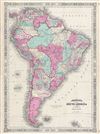1865 Johnson Map of South America