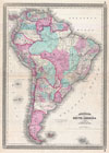 1870 Johnson Map of South America