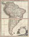 1814 Lapie / Tardieu Large Scale Map of South America w/ master engraving