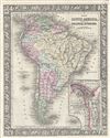 1866 Mitchell Map of South America