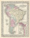 1867 Mitchell Map of South America