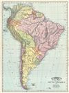 1892 Rand McNally Map of South America