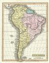 1825 Whittaker Map of South America