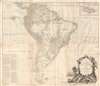 1795 D'Anville Wall Map of South America