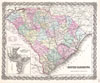 1855 Colton Map of South Carolina