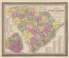 1850 Mitchell Map of South Carolina with Charleston