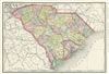 1888 Rand McNally Map of South Carolina, United States