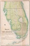 1855 Public Survey Map of the Tampa Land District, South Florida