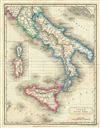1822 Butler Map of South Italy