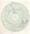 1869 Murray Map of Antarctic / South Pole Explorations