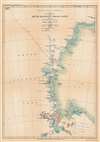 1909 Mawson Map of the Northern Branch of the British Antarctic Expedition