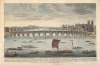 1751 Sayer View of Westminster Bridge and Abbey, London, England