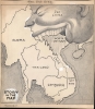 1954 White Cartoon Original Art, Communism in Southeast Asia