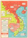 1965 Civic Education Service Map of Southeast Asia During the Vietnam War