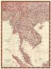 1944 Morale Services Division Newsmap Map of Southeast Asia