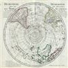 1782 De L'Isle Map of the Southern Hemisphere (Australia, South Pole)