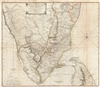 1791 Faden Wall Map of Southern India