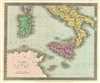 1835 Burr Map of Southern Italy (Naples and Sicily)